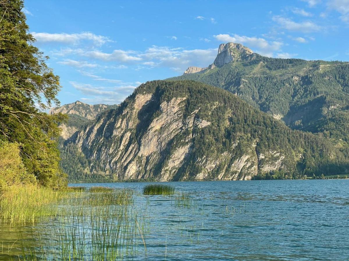 "Ferienhaus Am Mondsee" Mit Direktem Schafbergblick Im Salzkammergut Bei Salzburg Exterior foto
