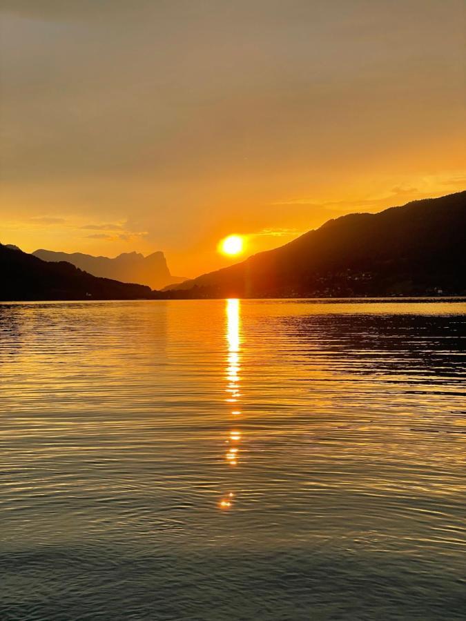 "Ferienhaus Am Mondsee" Mit Direktem Schafbergblick Im Salzkammergut Bei Salzburg Exterior foto