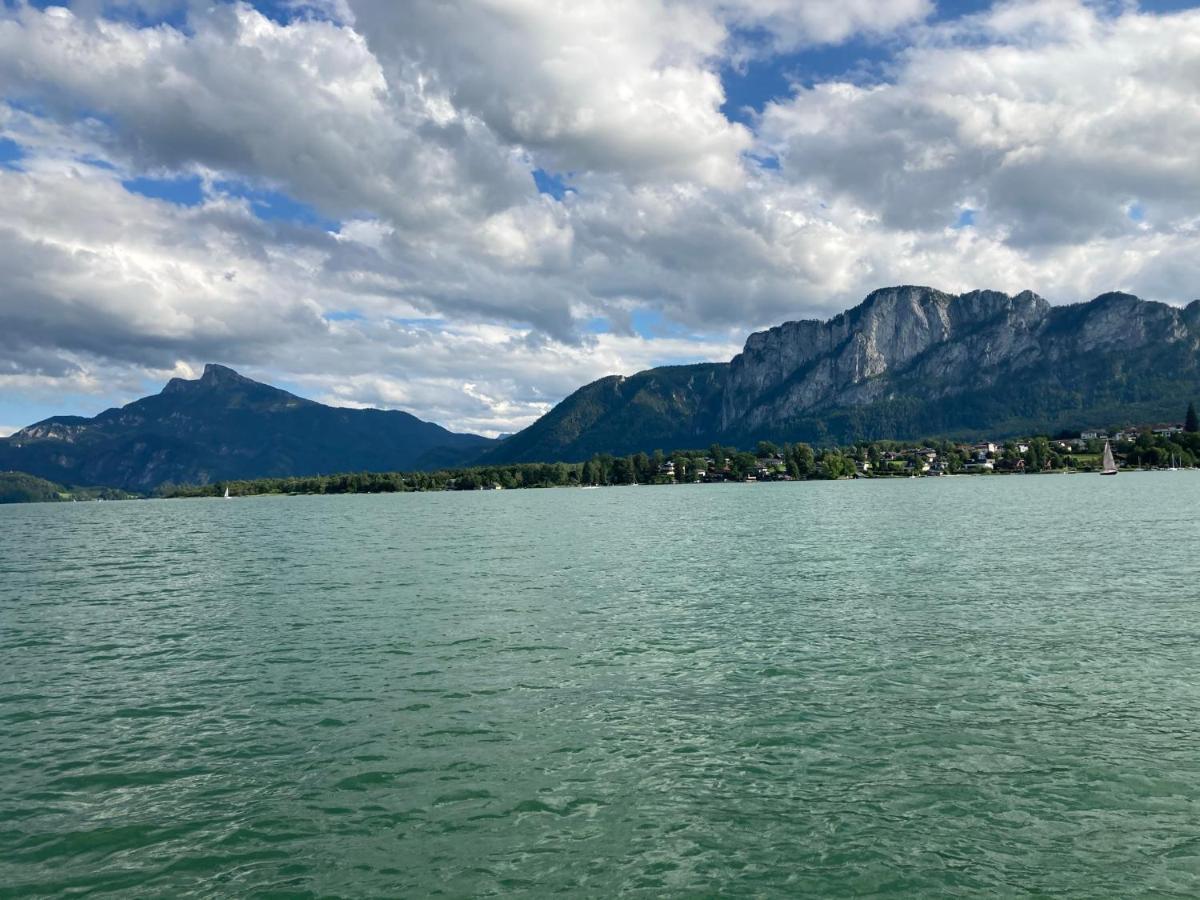 "Ferienhaus Am Mondsee" Mit Direktem Schafbergblick Im Salzkammergut Bei Salzburg Exterior foto